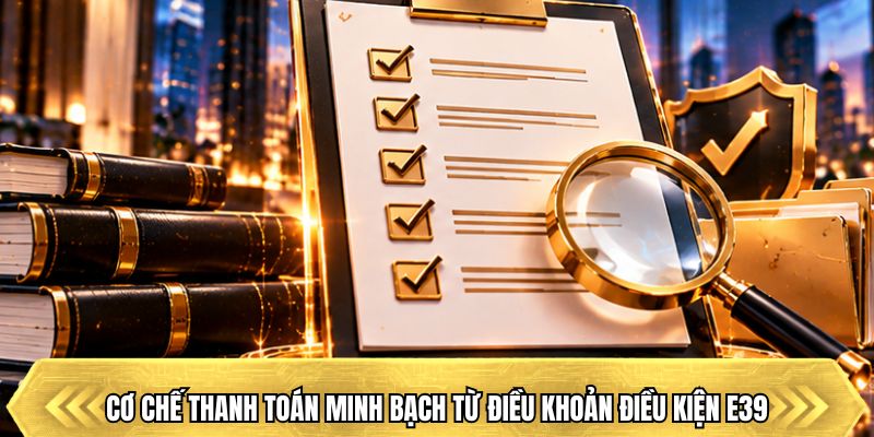 Cơ chế thanh toán minh bạch từ điều khoản điều kiện E39