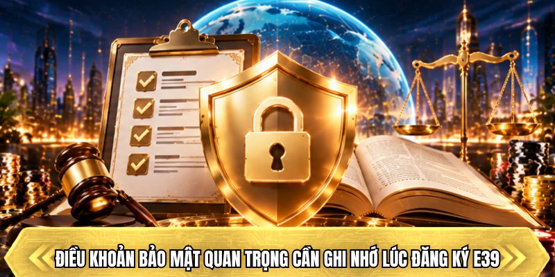 Điều khoản bảo mật quan trọng cần ghi nhớ lúc đăng ký E39