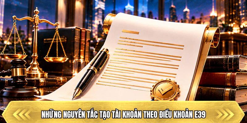 Những nguyên tắc tạo tài khoản theo điều khoản E39