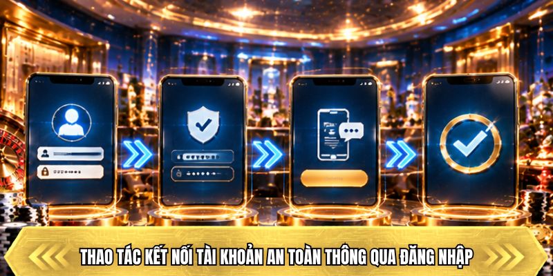 Thao tác kết nối tài khoản an toàn thông qua đăng nhập
